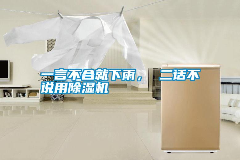 一言不合就下雨， 二話(huà)不說(shuō)用除濕機(jī)