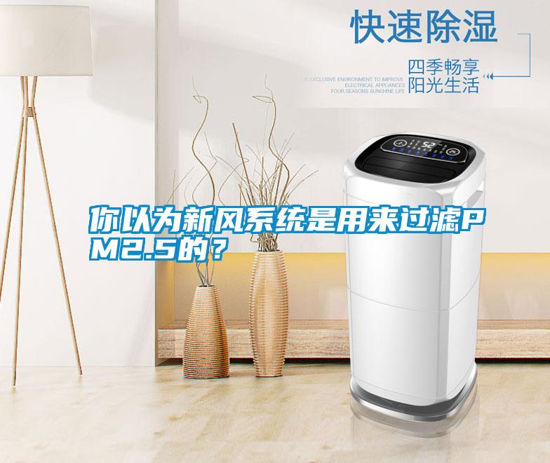 你以為新風系統是用來過濾PM2.5的？