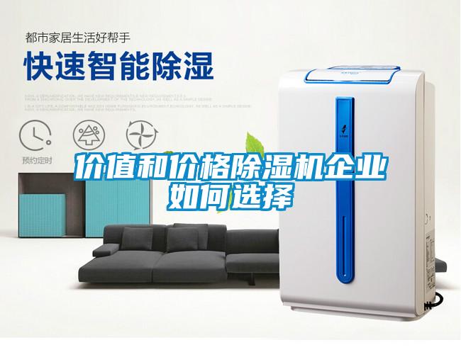 價值和價格除濕機企業如何選擇