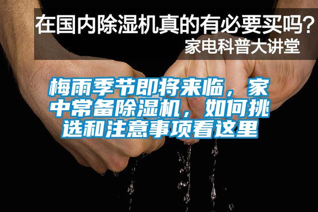 梅雨季節即將來臨，家中常備除濕機，如何挑選和注意事項看這里