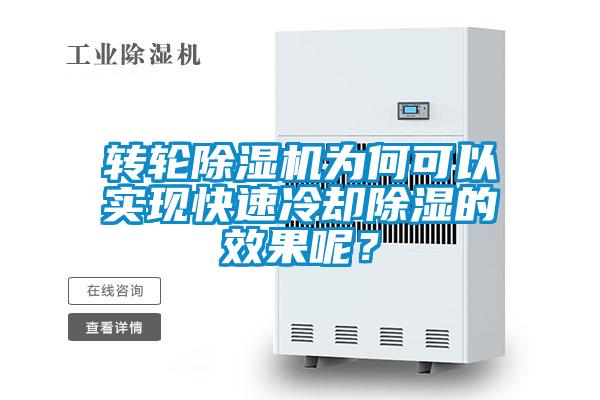 轉輪除濕機為何可以實現快速冷卻除濕的效果呢？