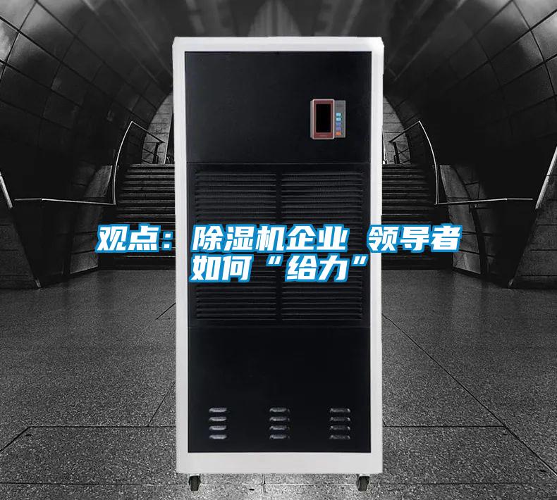 觀點：除濕機企業 領導者如何“給力”