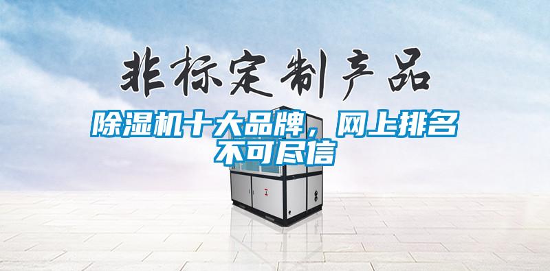 除濕機十大品牌，網上排名不可盡信