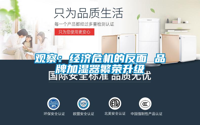 觀察：經濟危機的反面 品牌加濕器繁榮升級