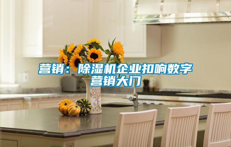 營銷：除濕機企業扣響數字營銷大門