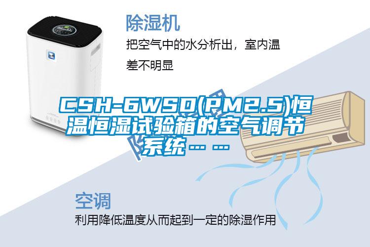 CSH-6WSD(PM2.5)恒溫恒濕試驗箱的空氣調節系統……