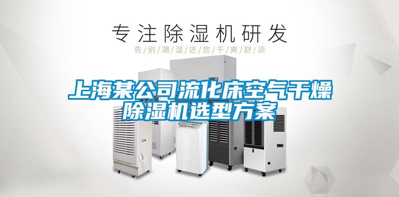 上海某公司流化床空氣干燥除濕機選型方案