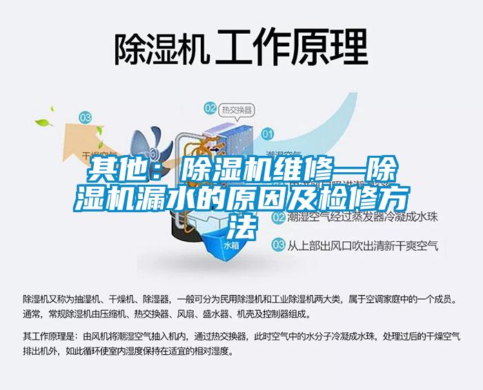 其他：除濕機維修—除濕機漏水的原因及檢修方法