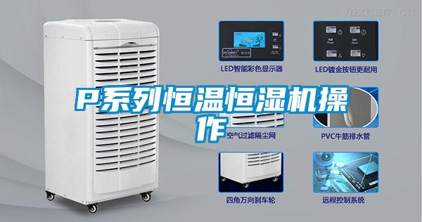 P系列恒溫恒濕機操作