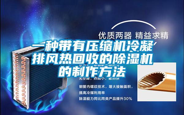 一種帶有壓縮機冷凝排風熱回收的除濕機的制作方法