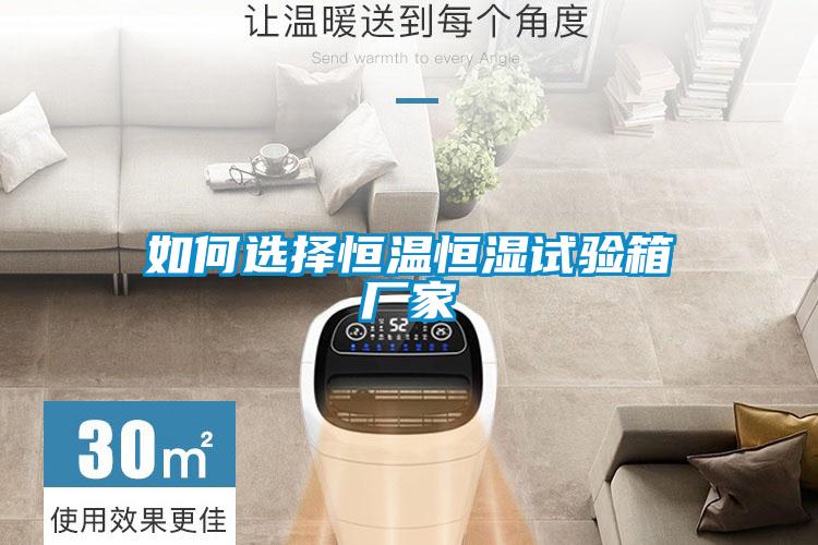 如何選擇恒溫恒濕試驗(yàn)箱廠家