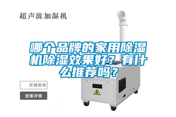 哪個品牌的家用除濕機除濕效果好？有什么推薦嗎？