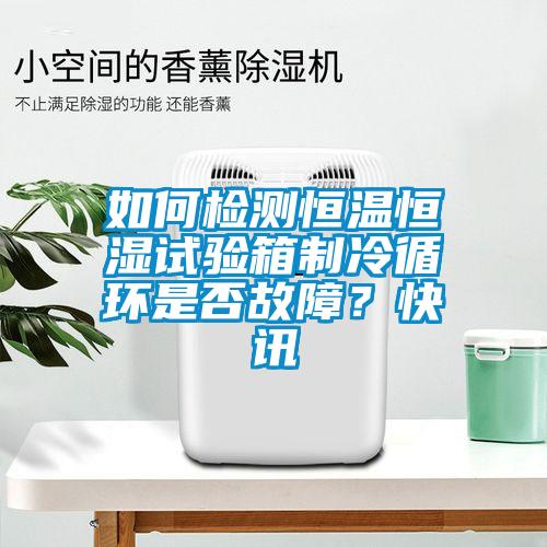 如何檢測(cè)恒溫恒濕試驗(yàn)箱制冷循環(huán)是否故障？快訊