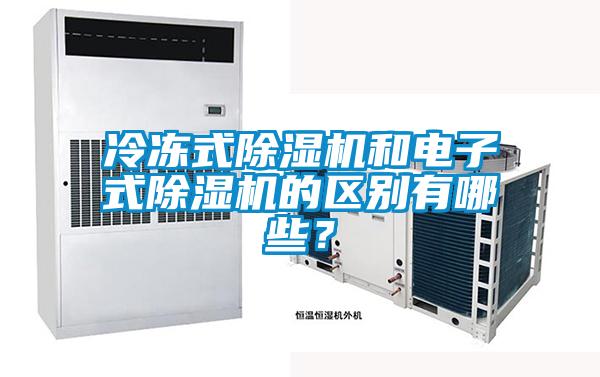 冷凍式除濕機和電子式除濕機的區別有哪些？