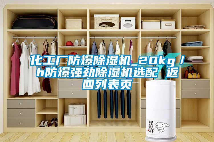 化工廠防爆除濕機(jī)_20kg／h防爆強(qiáng)勁除濕機(jī)選配 返回列表頁(yè)