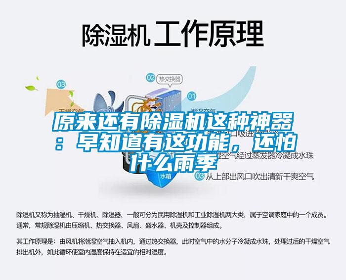 原來還有除濕機這種神器：早知道有這功能，還怕什么雨季