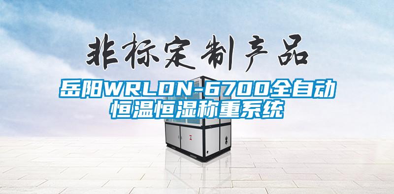 岳陽WRLDN-6700全自動恒溫恒濕稱重系統(tǒng)