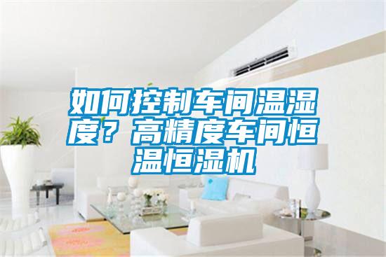 如何控制車間溫濕度？高精度車間恒溫恒濕機
