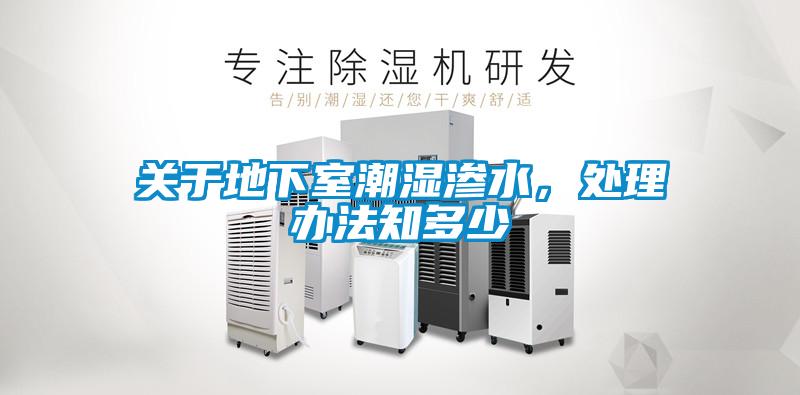 關于地下室潮濕滲水，處理辦法知多少
