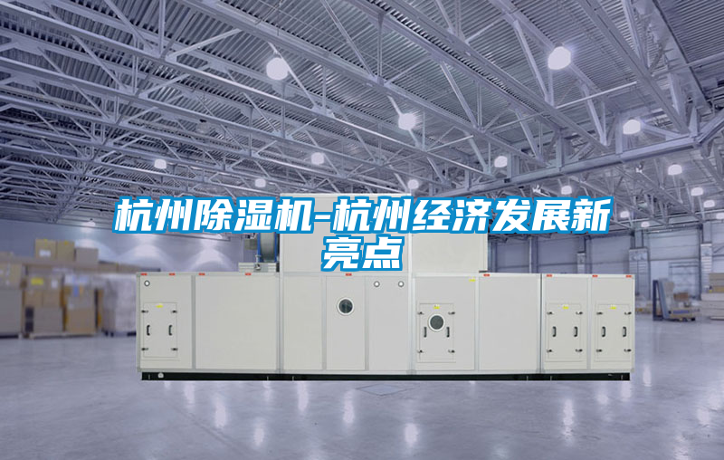 杭州除濕機-杭州經濟發展新亮點
