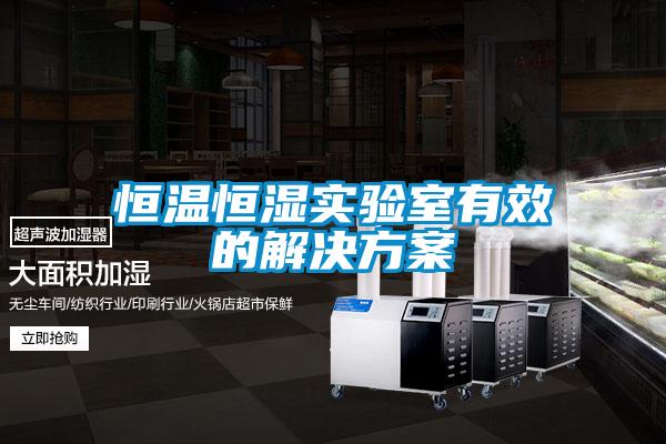 恒溫恒濕實驗室有效的解決方案