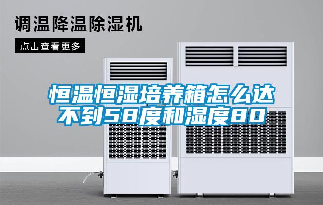 恒溫恒濕培養箱怎么達不到58度和濕度80