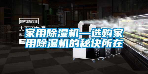家用除濕機—選購家用除濕機的秘訣所在