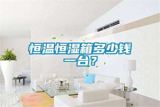 恒溫恒濕箱多少錢一臺？