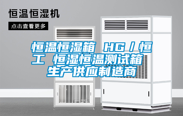 恒溫恒濕箱 HG／恒工 恒濕恒溫測試箱 生產供應制造商