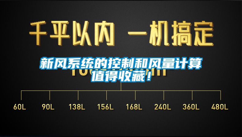 新風系統的控制和風量計算值得收藏！