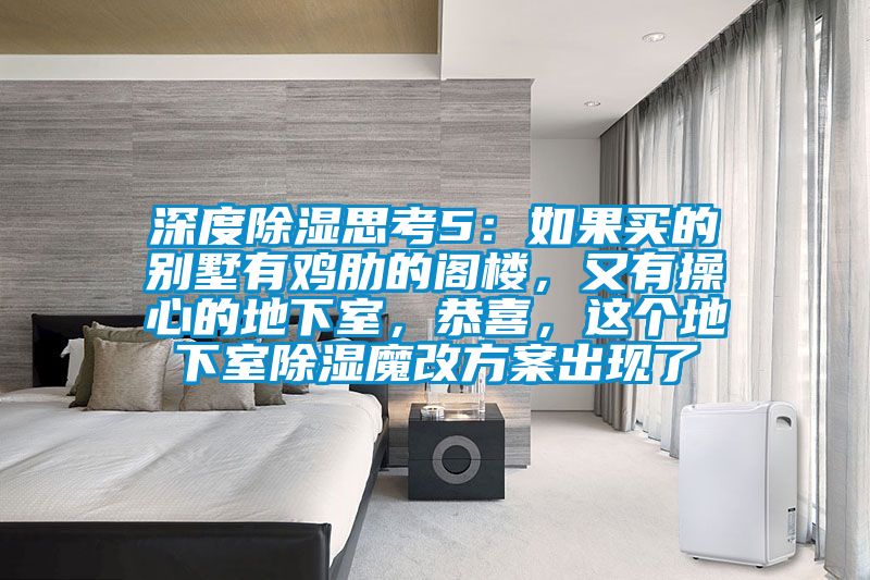 深度除濕思考5：如果買的別墅有雞肋的閣樓，又有操心的地下室，恭喜，這個(gè)地下室除濕魔改方案出現(xiàn)了