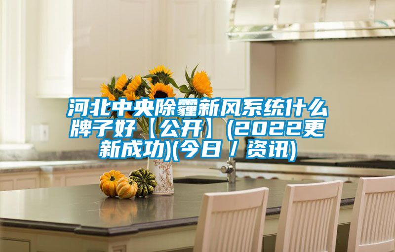 河北中央除霾新風系統什么牌子好【公開】(2022更新成功)(今日／資訊)