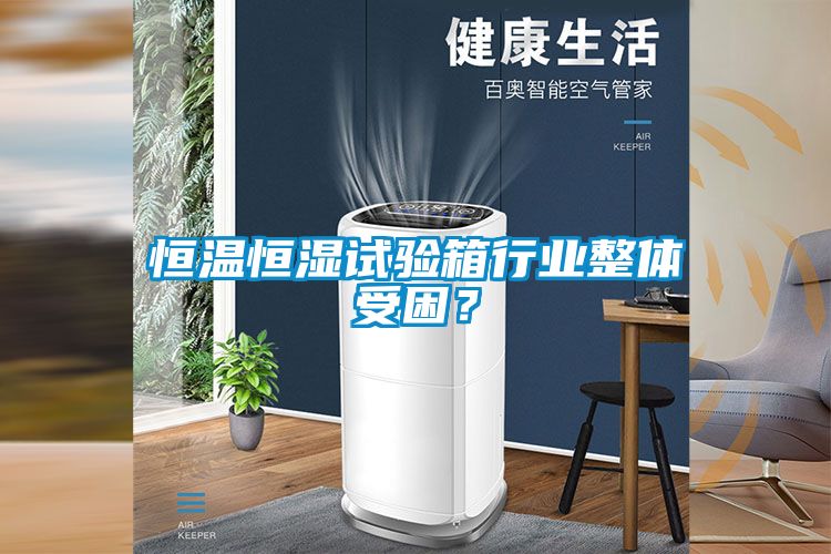 恒溫恒濕試驗箱行業整體受困？