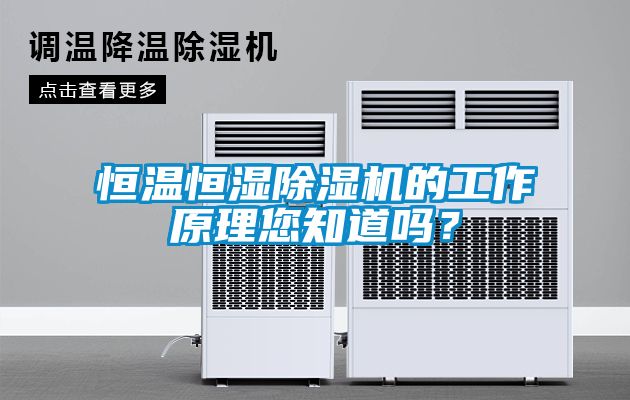恒溫恒濕除濕機的工作原理您知道嗎？