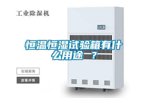 恒溫恒濕試驗(yàn)箱有什么用途 ？