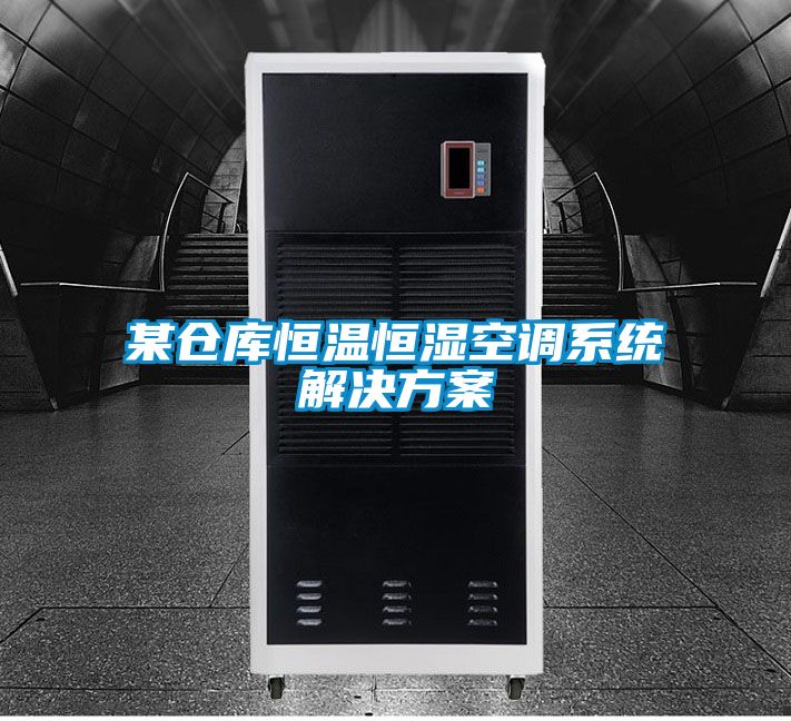 某倉庫恒溫恒濕空調系統解決方案
