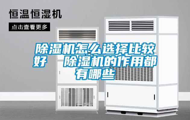 除濕機怎么選擇比較好  除濕機的作用都有哪些