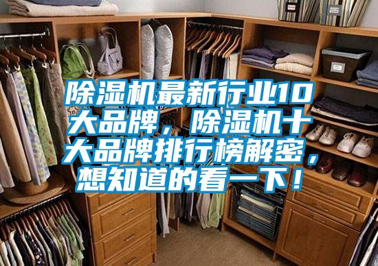 除濕機最新行業10大品牌，除濕機十大品牌排行榜解密，想知道的看一下！