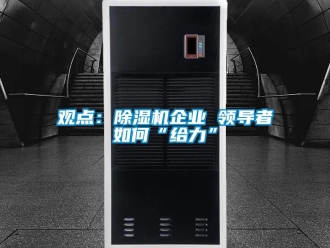 常見問題觀點：除濕機企業 領導者如何“給力”
