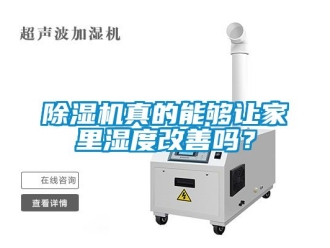 行業新聞除濕機真的能夠讓家里濕度改善嗎？