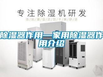 行業新聞除濕器作用—家用除濕器作用介紹