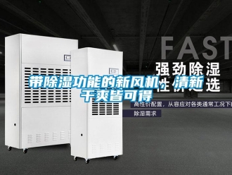 企業新聞帶除濕功能的新風機，清新干爽皆可得