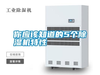 行業新聞你應該知道的5個除濕機特性