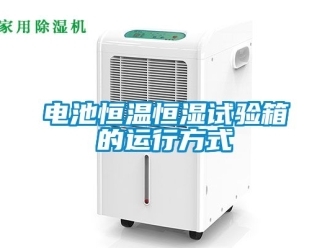 知識百科電池恒溫恒濕試驗箱的運行方式