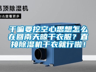 常見問題干嘛要挖空心思想怎么在回南天晾干衣服？直接除濕機干衣就行啦！