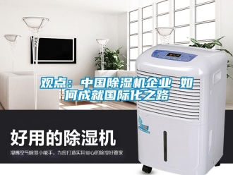 常見問題觀點：中國除濕機企業 如何成就國際化之路