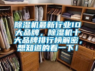 企業新聞除濕機最新行業10大品牌，除濕機十大品牌排行榜解密，想知道的看一下！