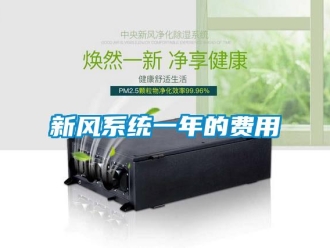知識百科新風系統一年的費用