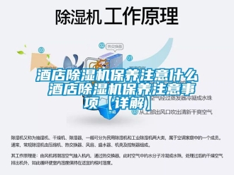 行業新聞酒店除濕機保養注意什么 酒店除濕機保養注意事項【詳解】