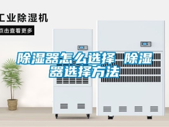 行業新聞除濕器怎么選擇 除濕器選擇方法